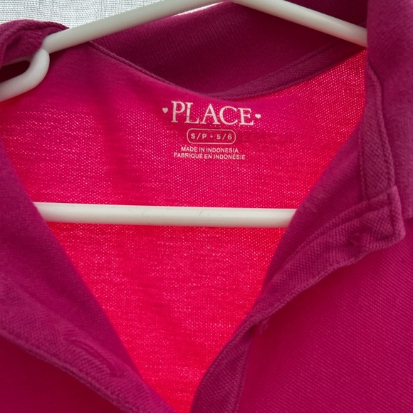 Girls Uniform Soft Pique Polo Dress - Pink (S) - Picture 4 of 4